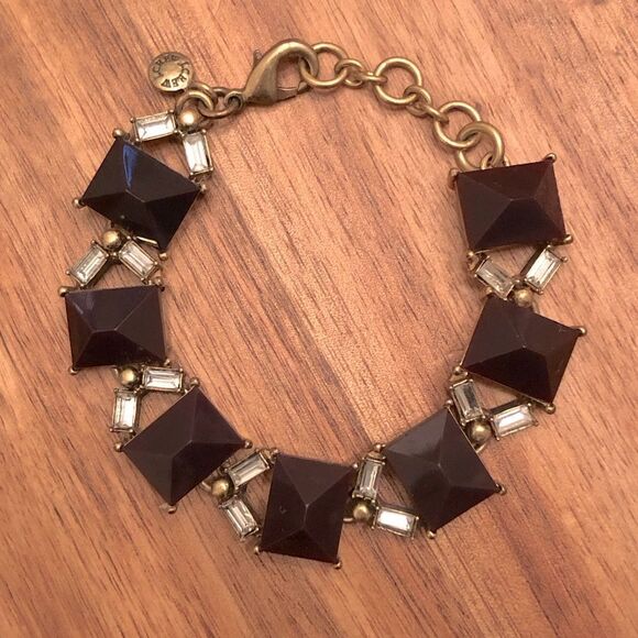 J.Crew | Gold and Brown Bracelet | 6.5” Adjustable - Picture 2 of 3